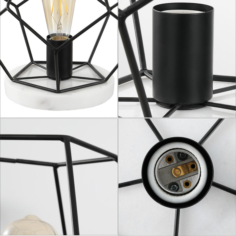 James Mid Century Glam Geometric LED Table Lamp