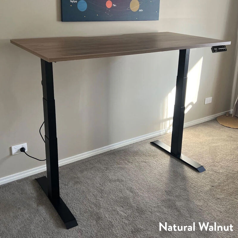 Desky Dual Scalloped Laminate Sit Stand Desk image number 1