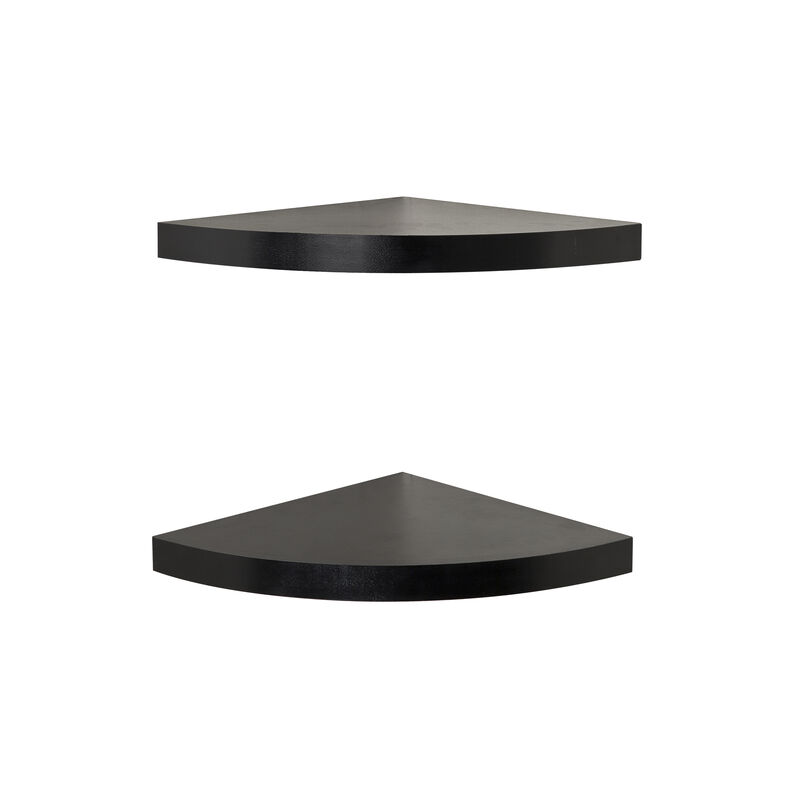 Laminate Corner Radial Shelves (Set of 2)