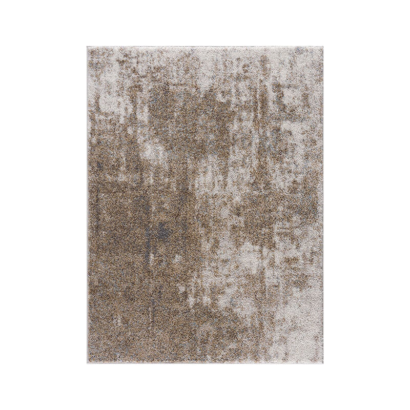 108x78 inch Gray & Cream Cozy Shag Abstract Area Rug
