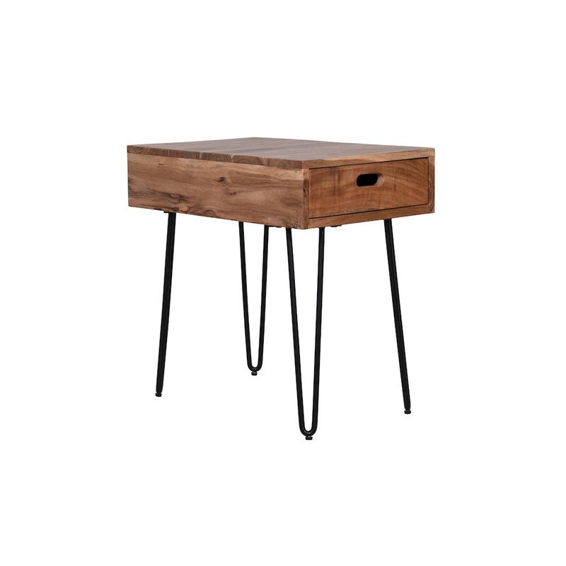 Jofran Rollins Solid Acacia Side End Table