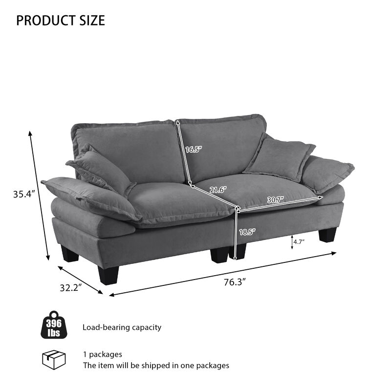 Spisla Chenille Sailboat Loveseat image number 9
