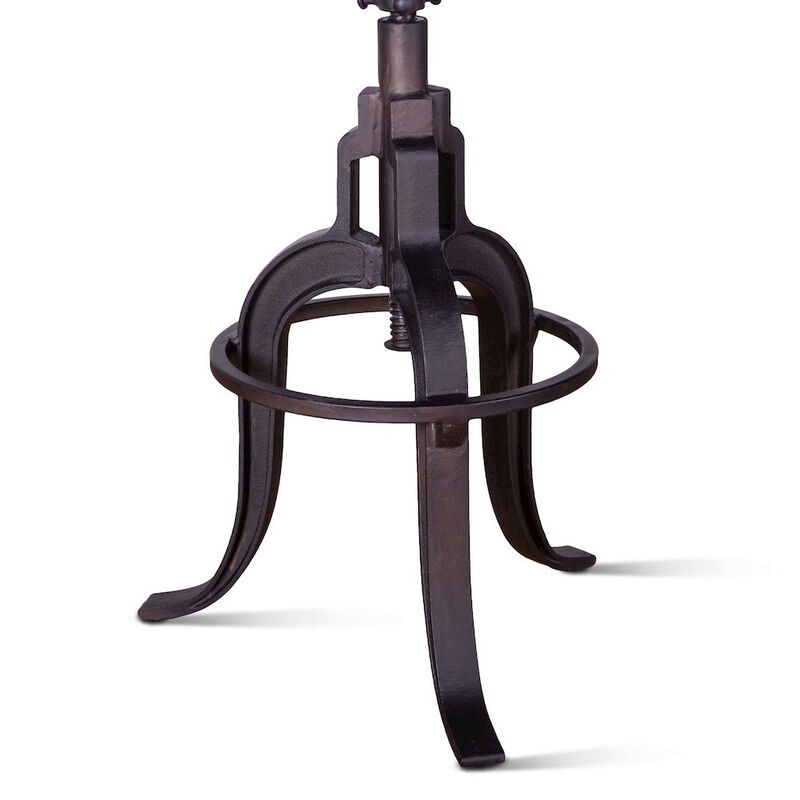 World Interiors Blayne Adjustable Height Stool in Walnut Finish image number 3