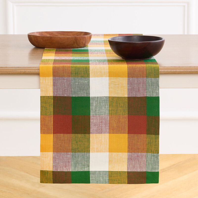 Linen Table Runner - Buffalo Check image number 1