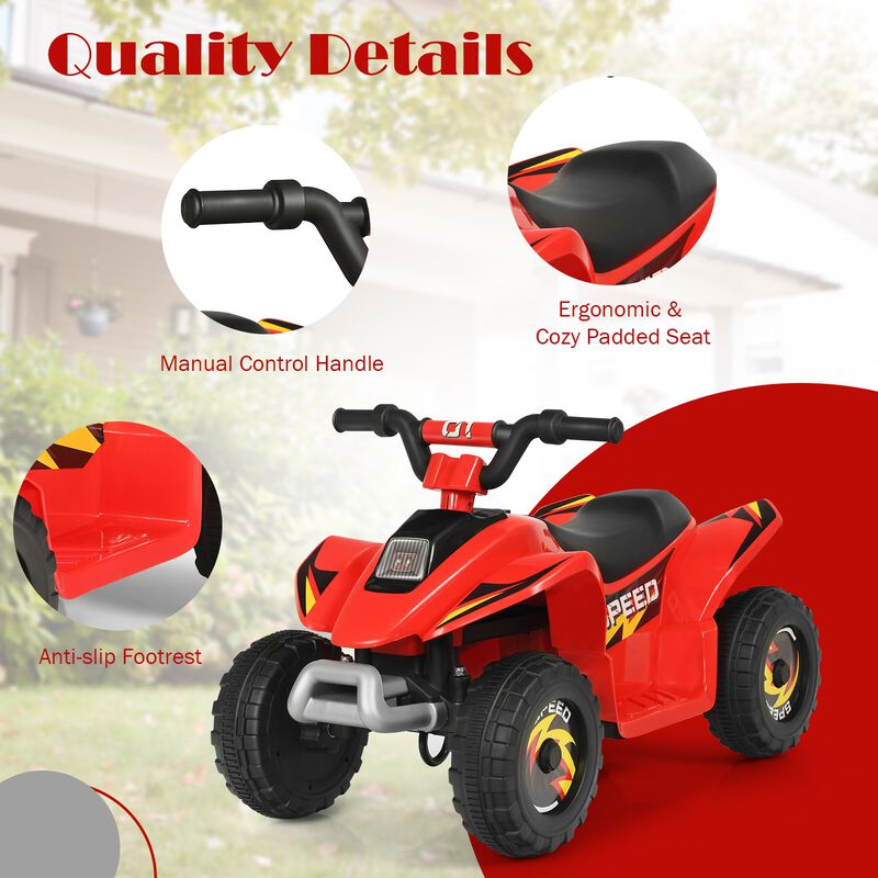 Kids 6V Electric ATV 4 Wheel Ride On Toy for Outdoor Play image number 5