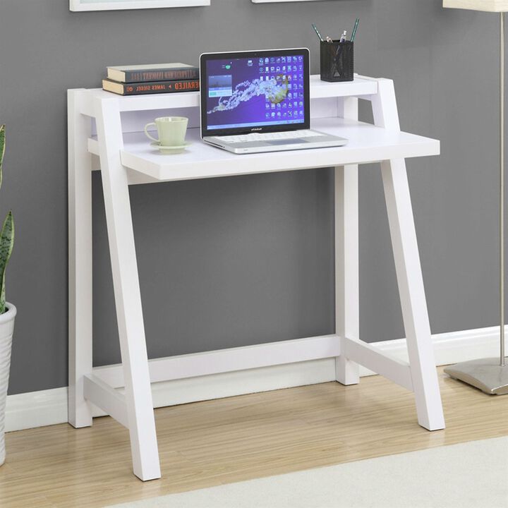 Hivvago White Modern Minimalist Compact Laptop Computer Desk