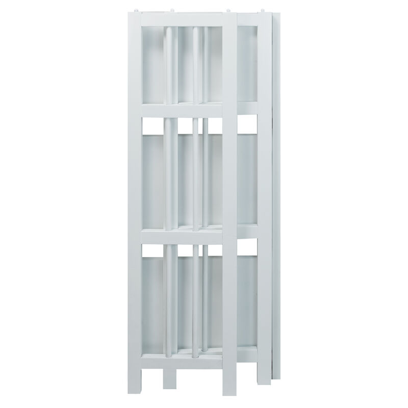 Casual Home 3-Shelf Folding Bookcase, 14" Wide, White