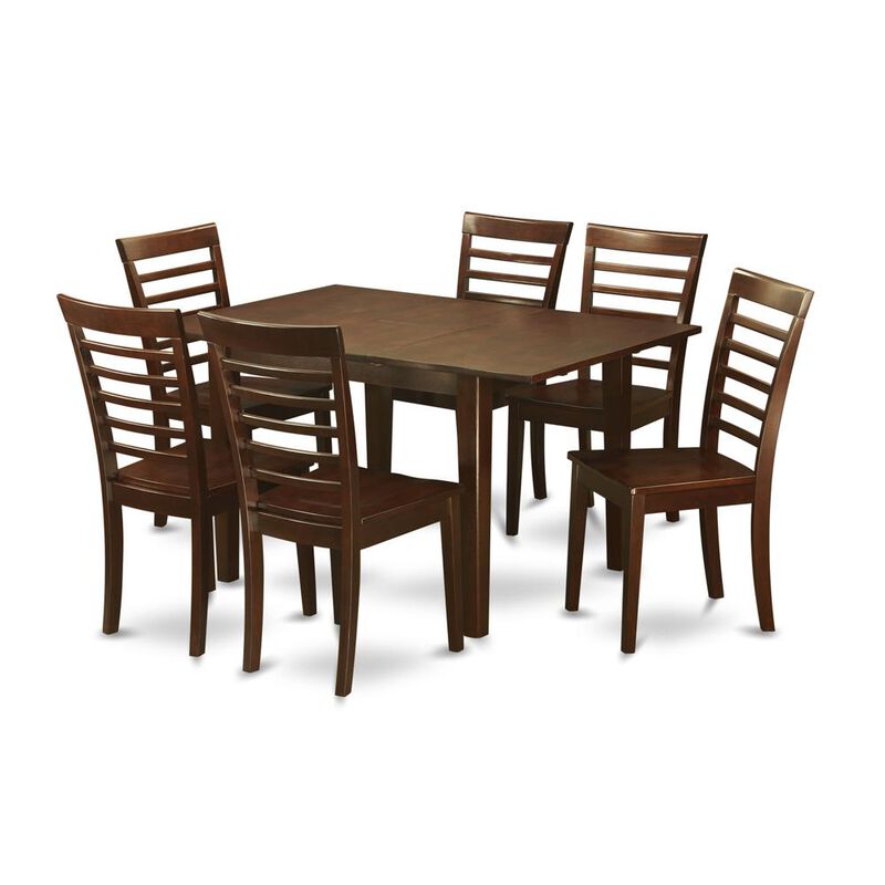 7 Pc dinette set for small spaces-Kitchen Table and 6 Chairs for Dining room