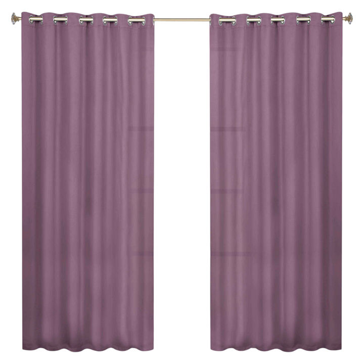 Modern Solid Blackout Curtain Panels Set of 2 Room Darkening Drapes