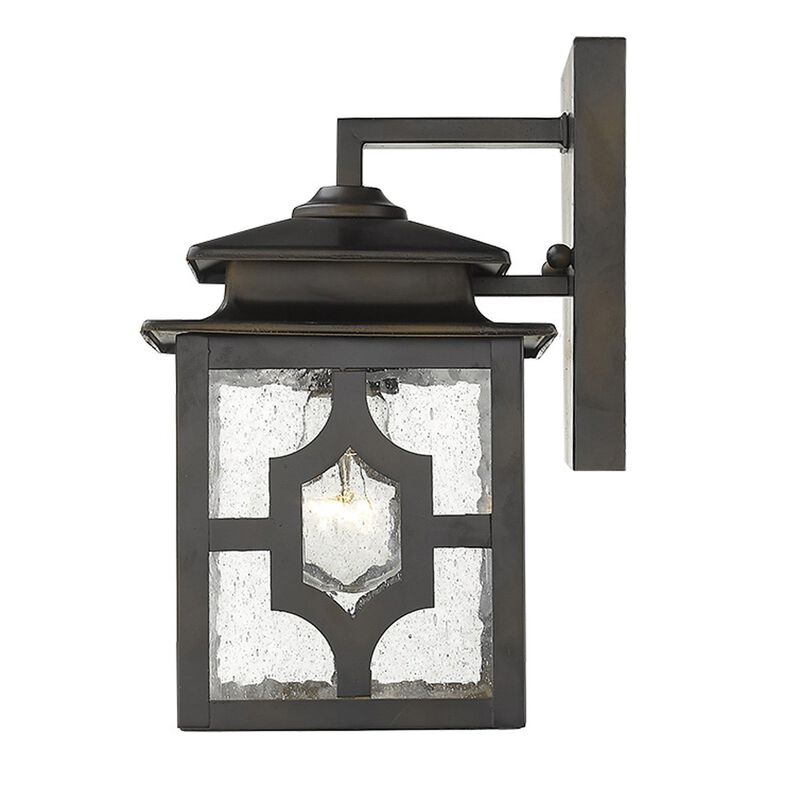 Homezia Antique Bronze Outdoor Lantern Wall Light