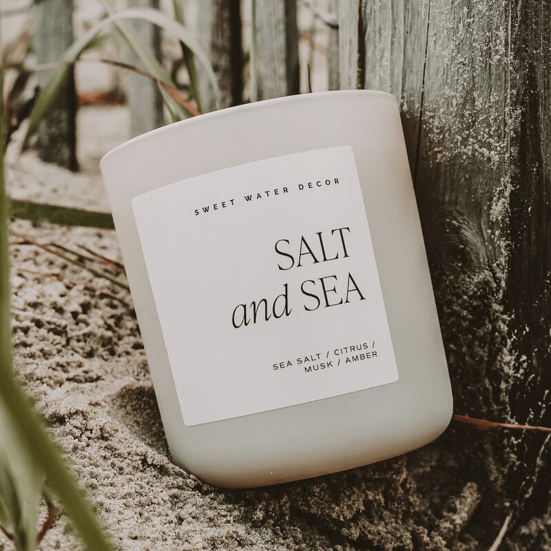 Sweet Water Decor Salt and Sea 15 oz Soy Candle image number 1