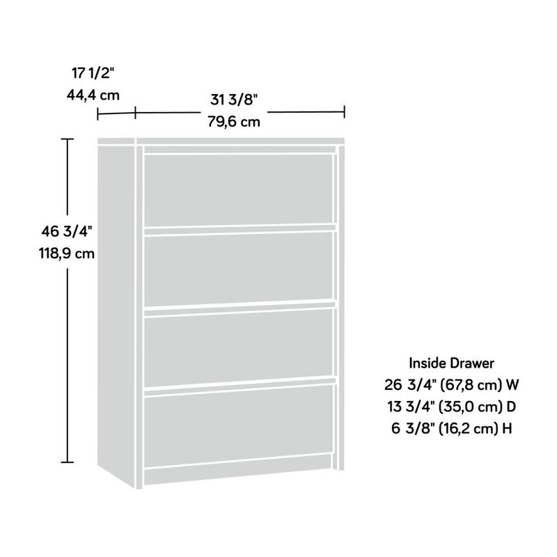 Sauder Harvey Park 4-Drawer Chest Gw image number 9