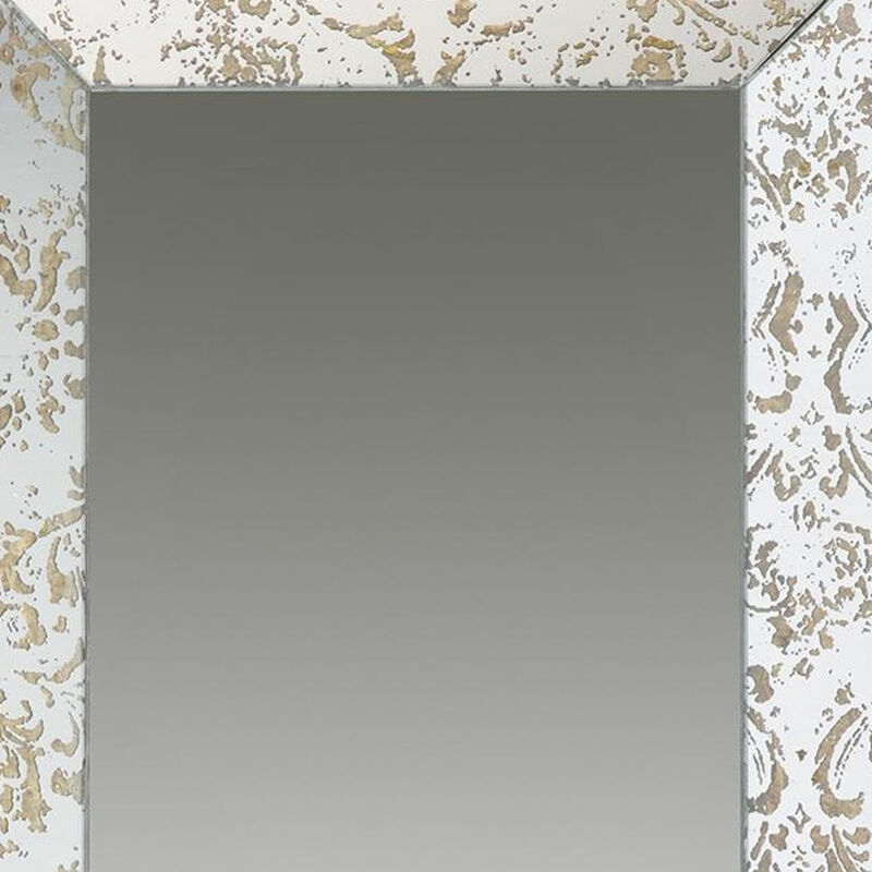 HomeRoots 20" Silver Glass Framed Accent Mirror image number 5