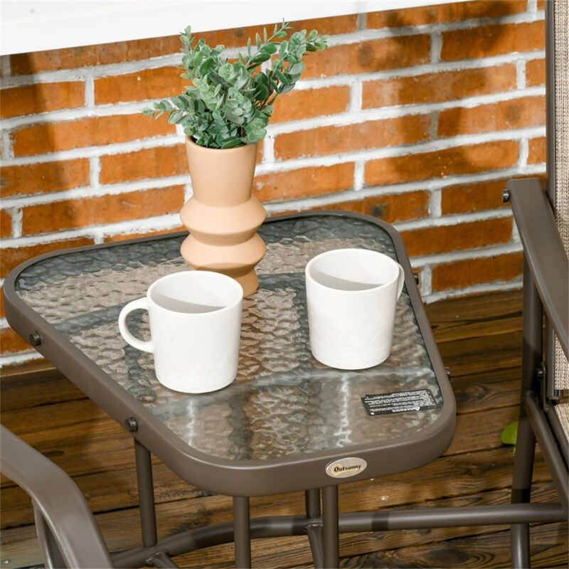 Double Patio Glider With Tea Table for Outdoor Spaces image number 5
