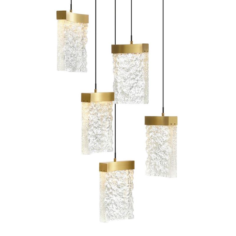 Lava Integrated LED Brass Mini Pendant
