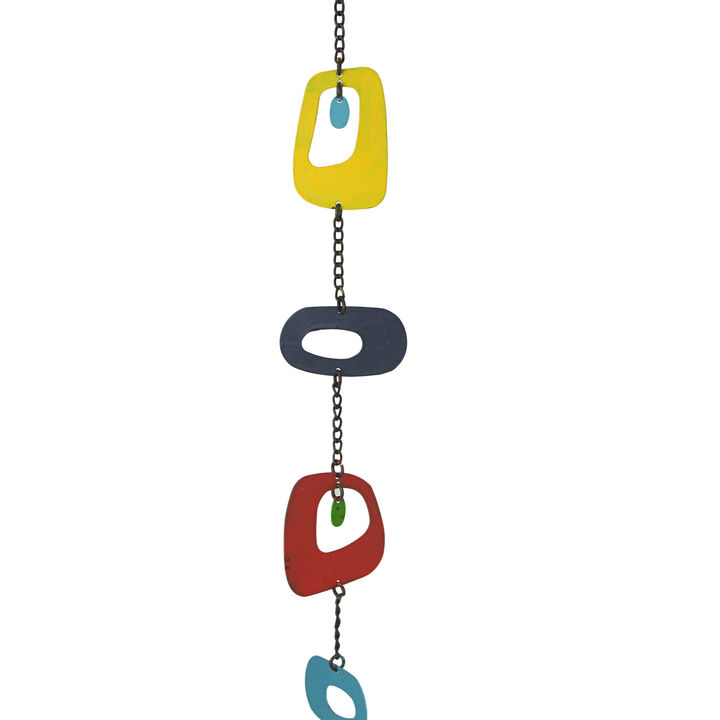 Multicolor Mid Century Modern Wind Chime Hanging Outdoor Garden Home Decor Art