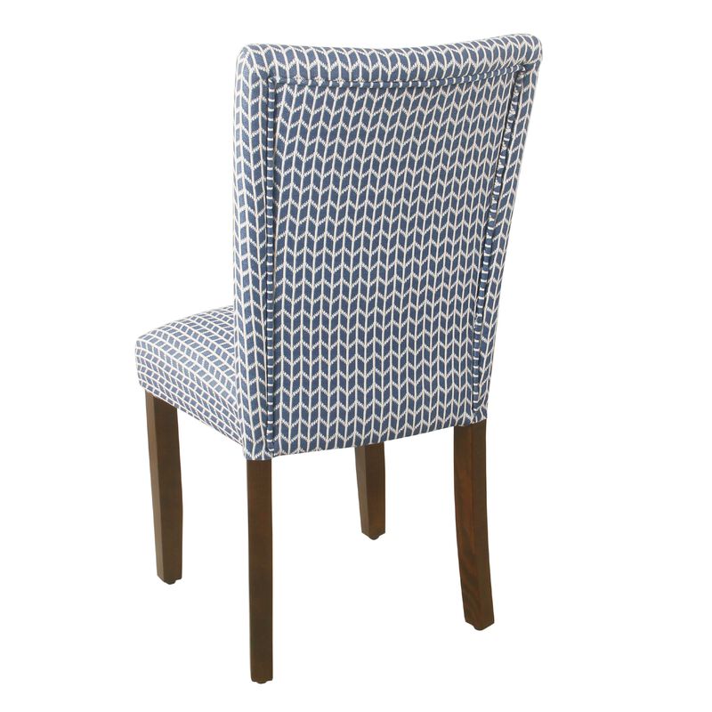 Jax Parsons Dining Chair Set of 2, Blue Geometric Print Polyester image number 2
