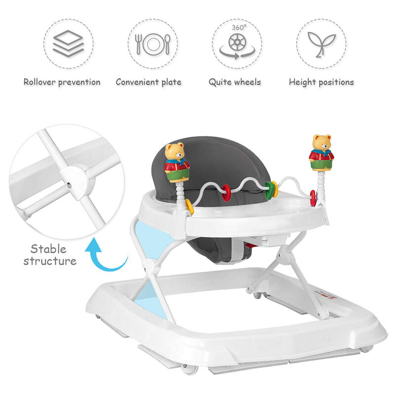 Removable Folding Portable Baby Walker for Easy Storage and Baby Mobility Training