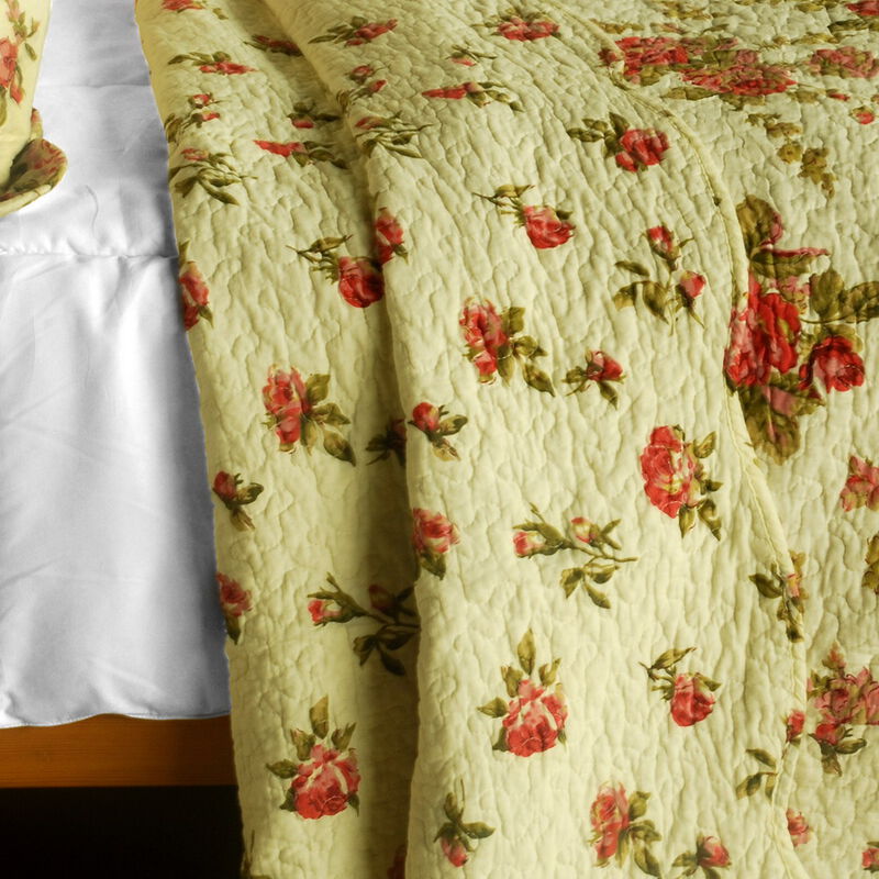Queen Size Cotton 3 Piece Printed Quilt Set Beauty of Light Soft Bedding image number 3