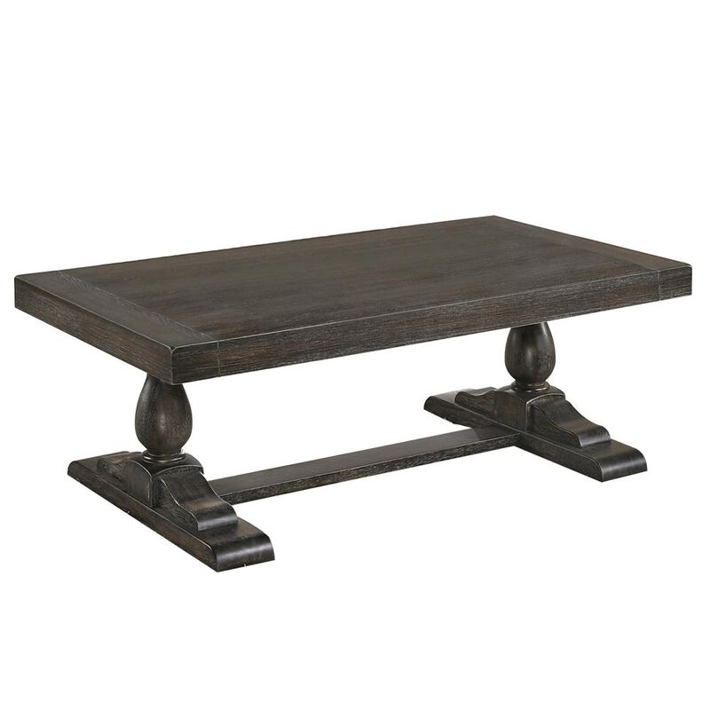 Best Master Furniture Amy 52 Transitional Wood Coffee Table in Dove Gray