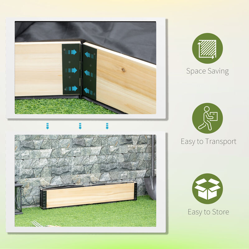 Raised Garden Bed Foldable Planter Box to Grow Vegetables, Herbs, and Flowers