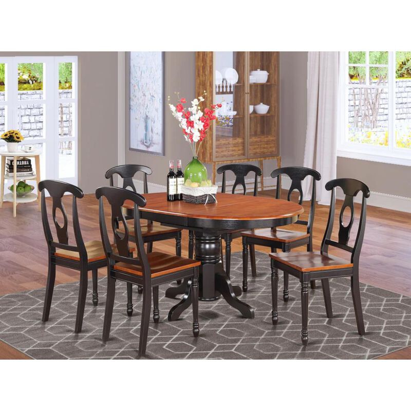 7 Pc Dining room set-Oval Dining Table and 6 Dining Chairs