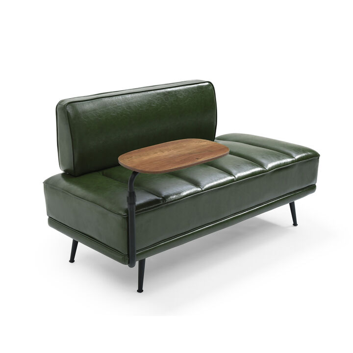 GOODSILO Modern Swivel Tray Ottoman Bench with Adjustable Tablet Stand