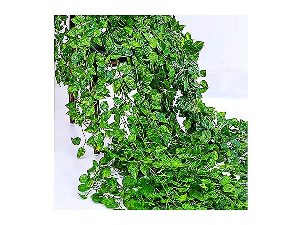 Epipremnum Aureum Leaves Green Vines Artificial Plants Vine Hanging Fake Kitchen