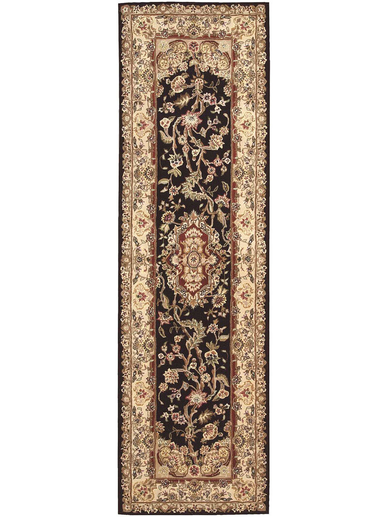 Nourison 2000 2028 Black 2'6" x 12' Rug image number 0