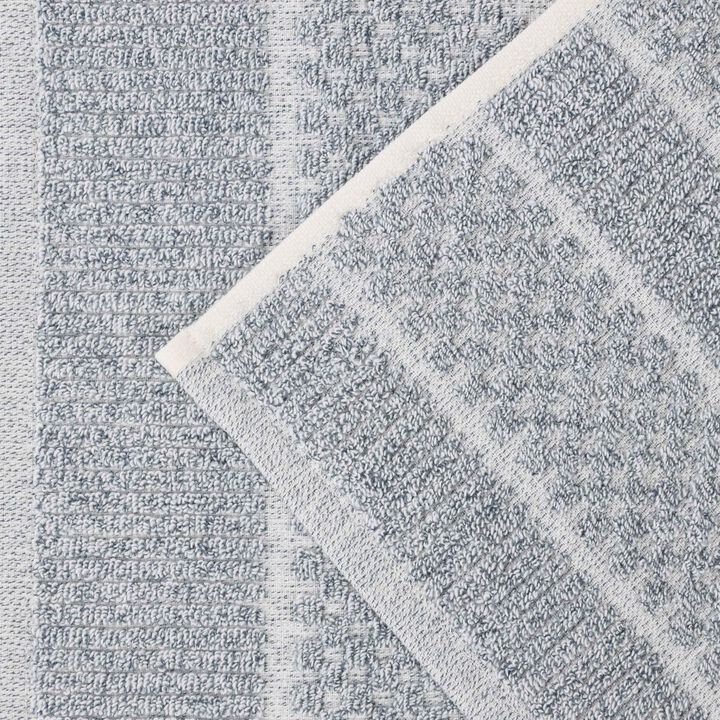 2-Piece Cotton Blend Bath Sheet Set &ndash; Textured Checkered & Ribbed Towels