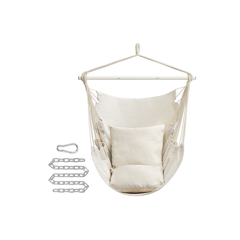 Hanging Hammock Chair with 2 Cushions for Indoor/Outdoor Relaxation