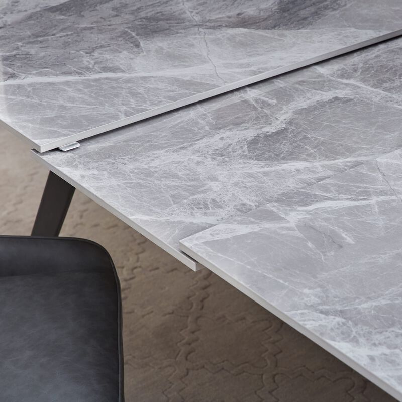 Lucia Stone Top Metal Leg Dining Table