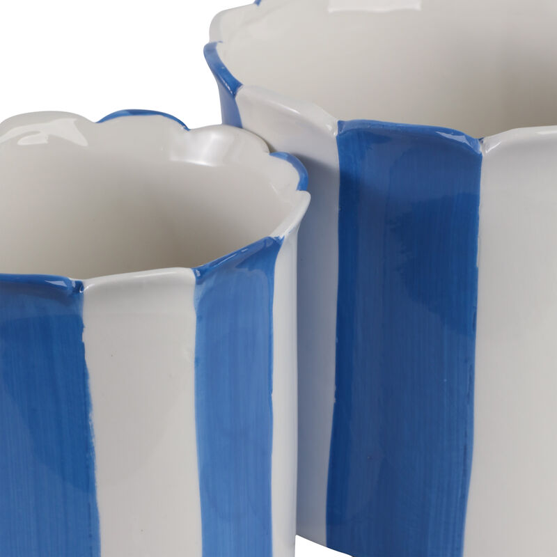 S/2 Striped Scallop Planters image number 5