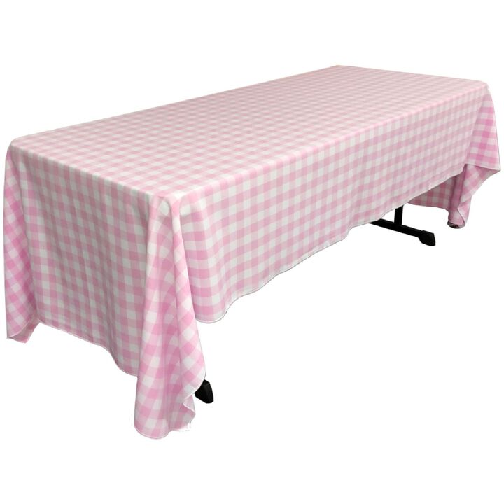 Checkered Polyester Rectangular Tablecloth 60x120 Inch for Large Dining Tables