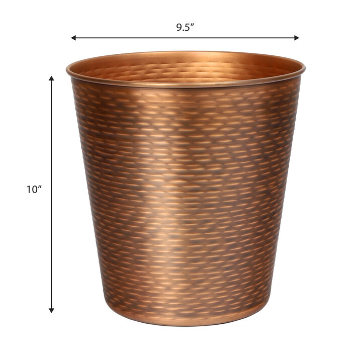 Remi Modern Classic Textured Steel 2-Gallon Wastebasket