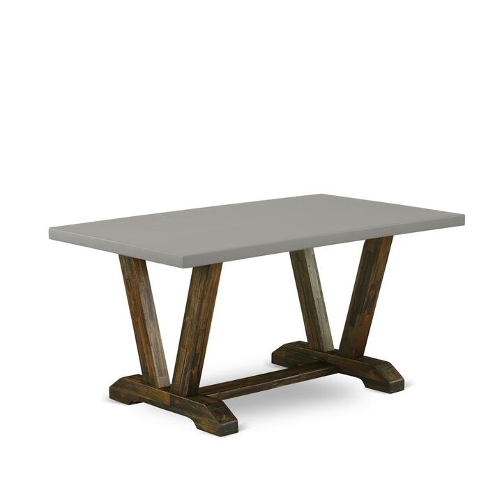 Dining Table Distressed Jacobean & Cement