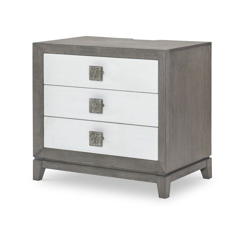 Legacy Classic Terra Luna Nightstand, 3 Drawers, 2 USB Ports, 2 Electrical Outlets