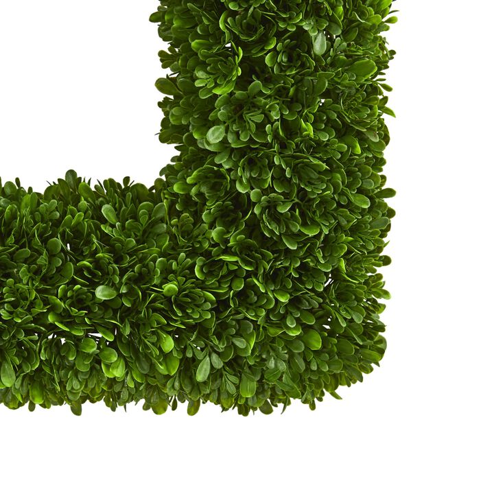 HomPlanti 17" Tea Leaf Square Wreath UV Resistant (Indoor / Outdoor)