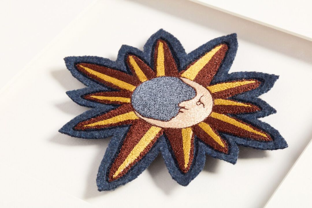 Mystic Patch Blue Brown Wall Art