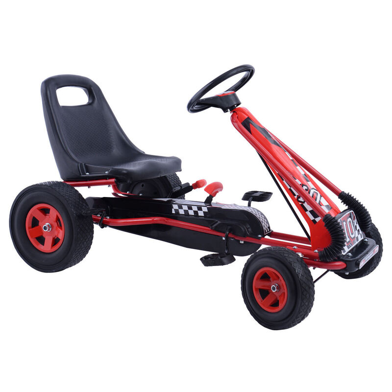 4-Wheel Kids Pedal Go-Kart Ride-On Racer Car for Outdoor Play image number 4