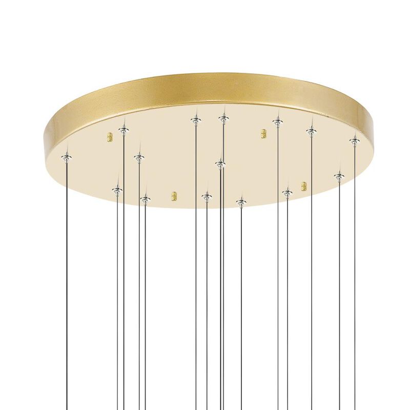 Carolina LED Chandelier With Gold Leaf Finish