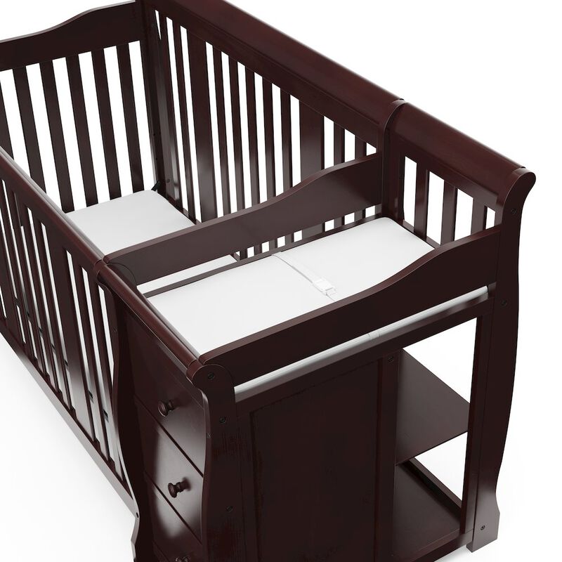 Storkcraft Portofino 4-in-1 Convertible Crib and Changer - Espresso