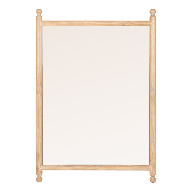 Rectangular Wall Mirror with Wood Dowel Frame image number 1
