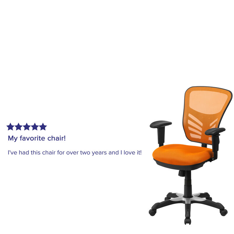 Nicholas Mid-Back Dark Gray Mesh Multifunction Executive Swivel Ergonomic Office Chair with Adjustable Arms image number 2