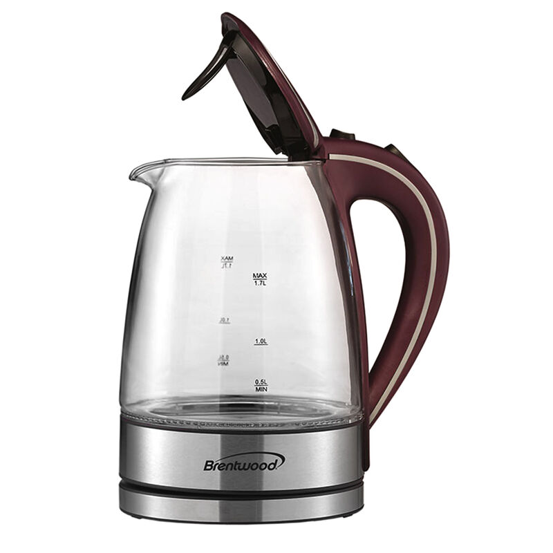 Brentwood 1.7-Liter Tempered Glass Tea Kettle in Purple