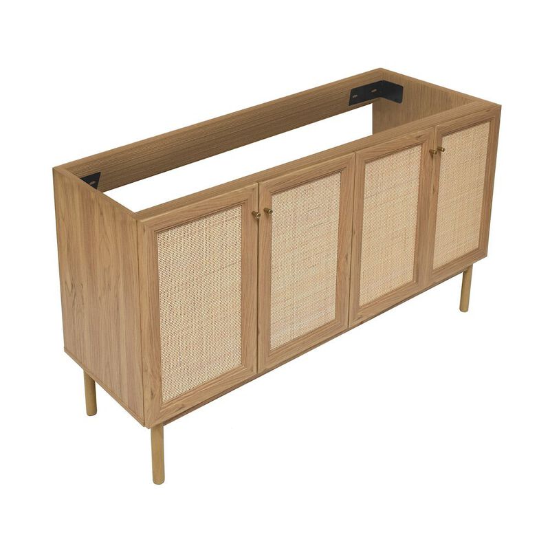 Classe 60" Bathroom Vanity in Oak-Cabinet Only image number 2