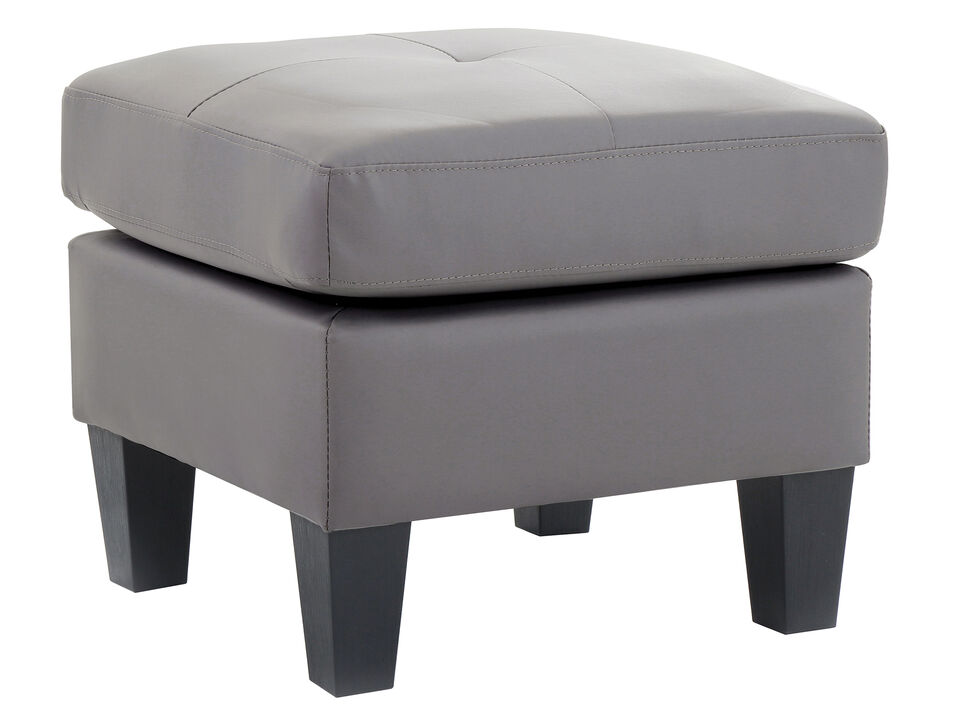 Newbury Faux Leather Upholstered Ottoman