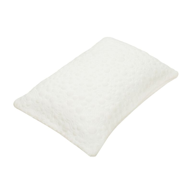 Tic Standard Pillow, Supportive Shredded Memory Foam, Polyester Cover - Benzara