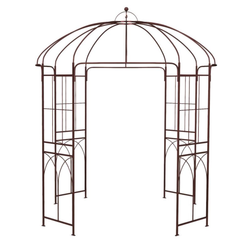 Hivvago 8.4 x 7 Feet Wide Birdcage Shape Garden Arbor