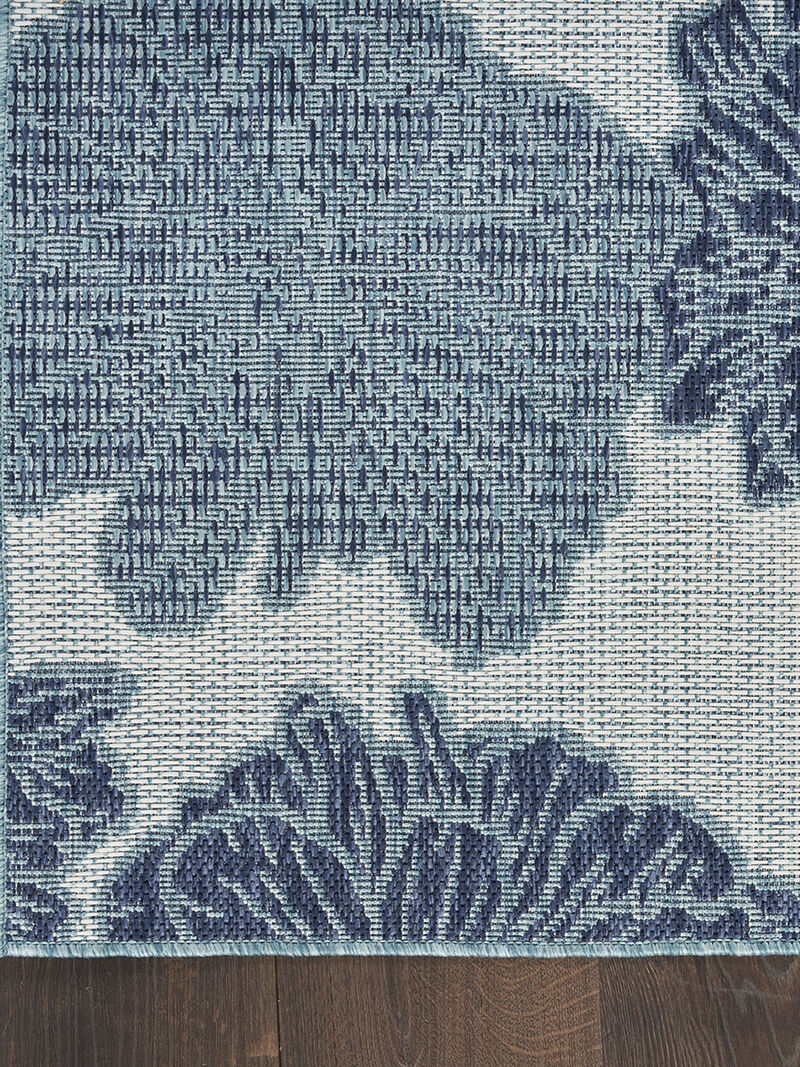 Garden Oasis GOA04 Blue 4' x 6' Rug